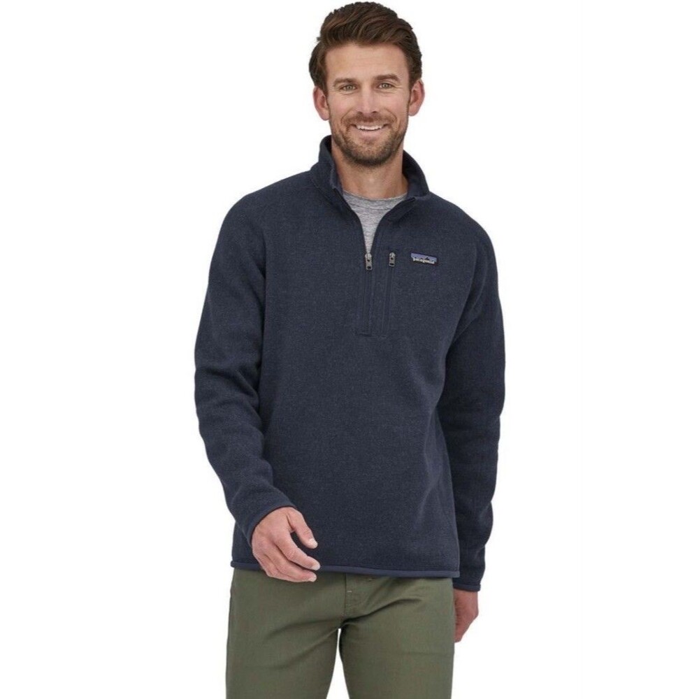 PATAGONIA Men's 1/4 Zipper Fleece Better Sweater Pullover Jacket Blue Size XXL